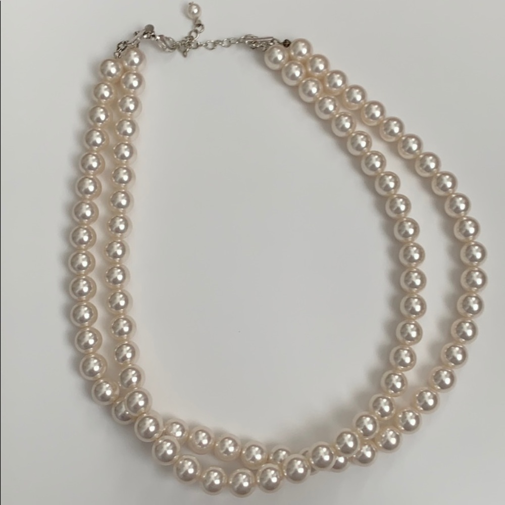 Double Strain Costume Pearl Necklace
